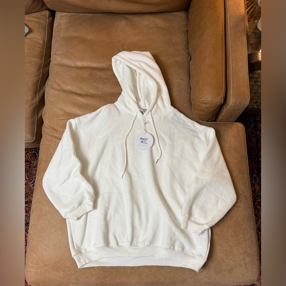 Princess Polly NWT Clover Hoodie White Women’s Size 10 - Picture 1 of 6